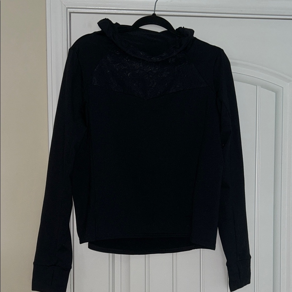 Fabletics Black Long Sleeve Cowl Neck Top